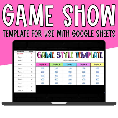 Game Show Style Template for Google Sheets