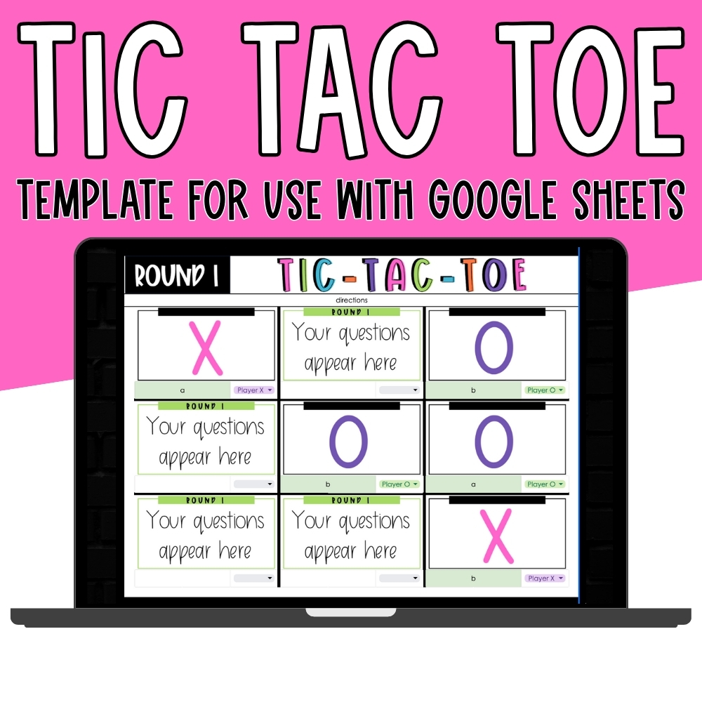 Tic Tac Toe Template for Google Sheets