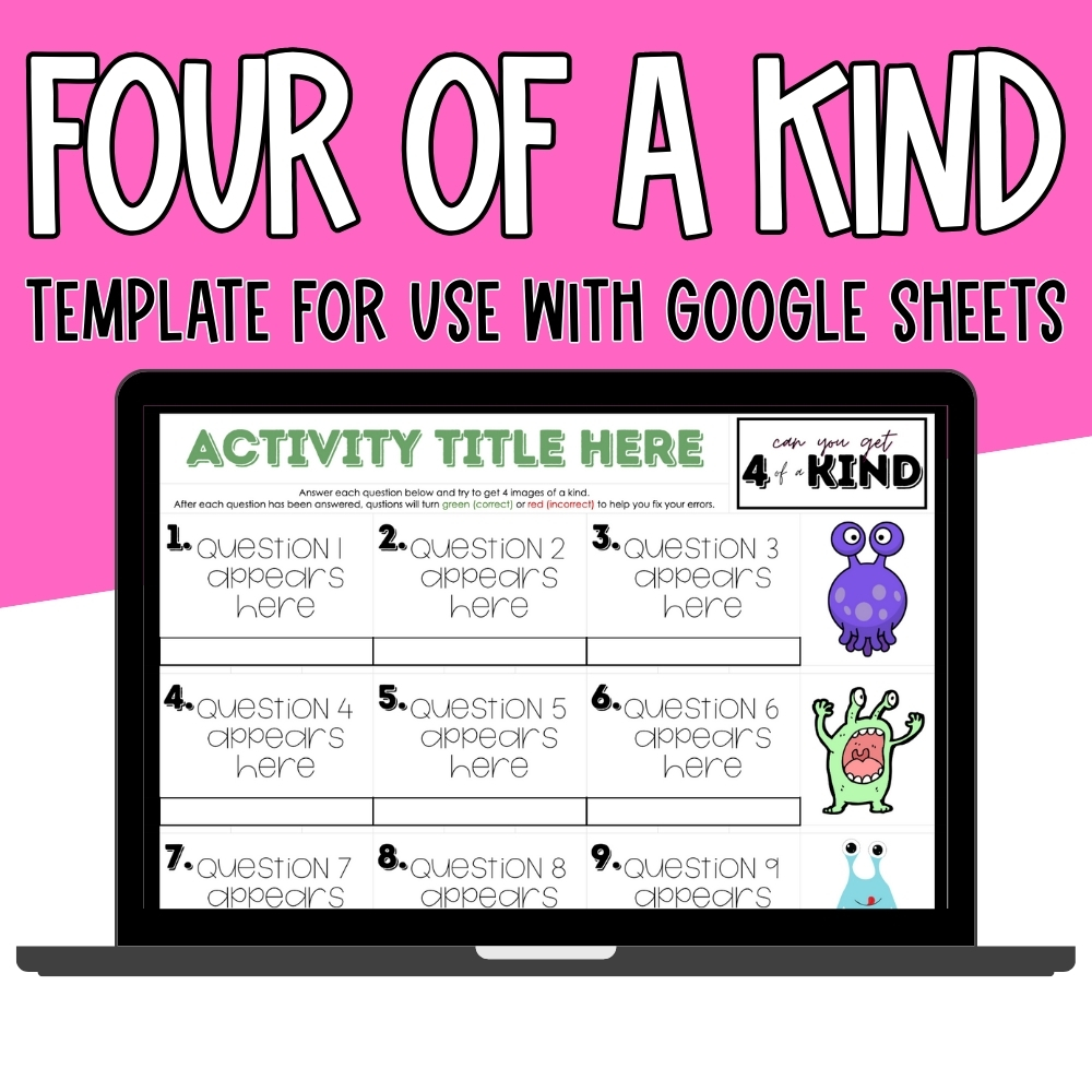 Four of a Kind Template for Google Sheets