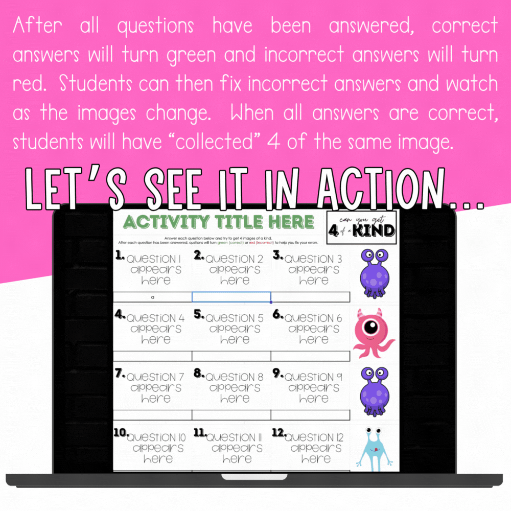 Four of a Kind Template for Google Sheets - Image 3