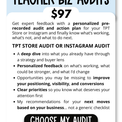 Teacher Biz Audits