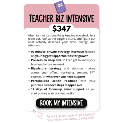 Teacher Biz Intensive