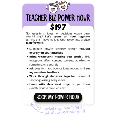 Teacher Biz Power Hour